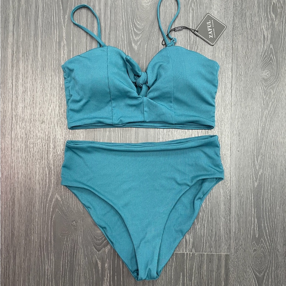 Zaful Ocean Blue Bikini Set Size XL